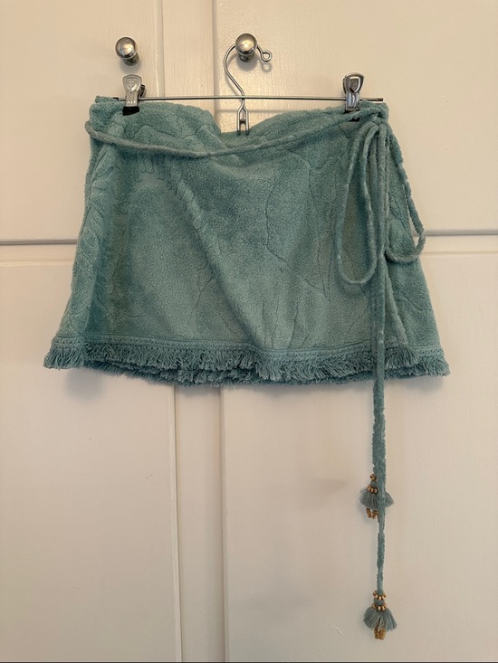 NEW Anthropologie Ollari Terrycloth Cropped Mini Skirt Wrap Coverup Swim - Picture 2 of 5
